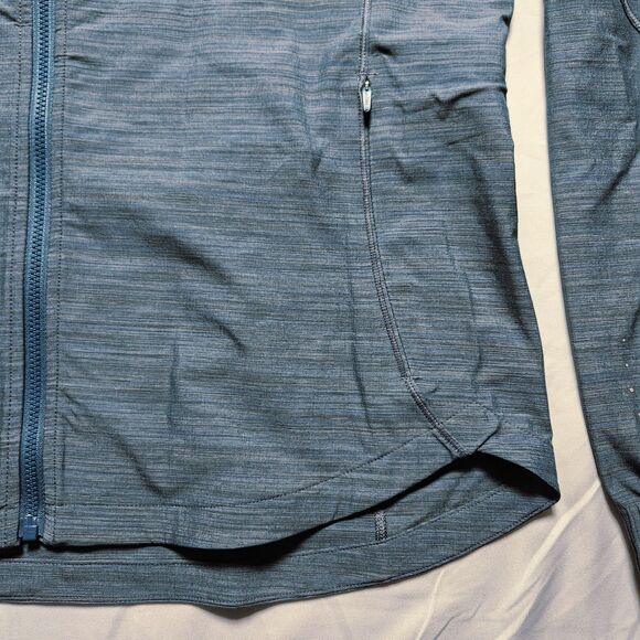 Athleta Womens Medium Racer Running Free Jacket Blue Hooded Lightweight - Picture 4 of 16
